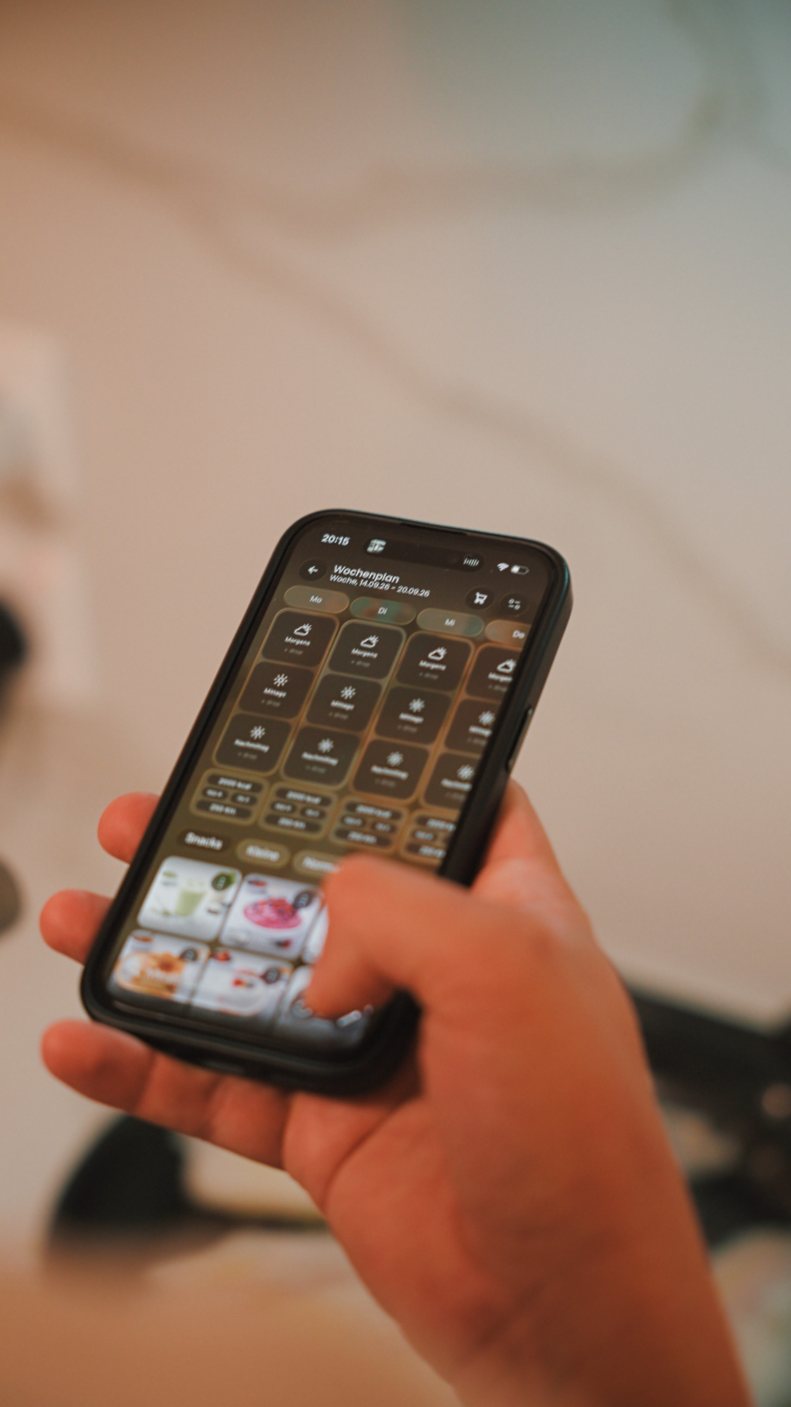 Wochenplan in der App